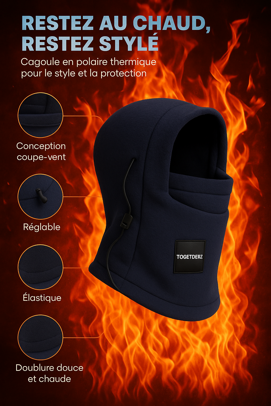 Cagoules Baclavas Togetderz® — chaleur, respiration, style.
